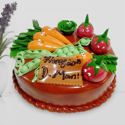 "Designer Vegetable Theme Cake 3D12 -2kgs  (Bangalore Exclusives) - Click here to View more details about this Product